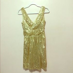 Gold sequence dress